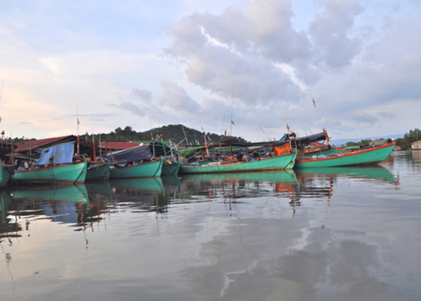 fishing boats in Cambodia